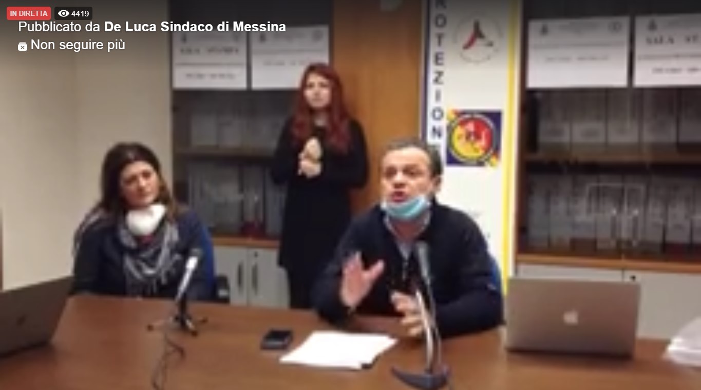 De Luca "istituiamo la Messina Family Card per generi alimentari